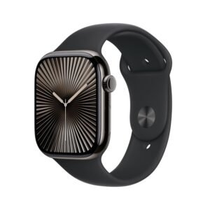 Watch Series 10 [GPS + Cellular 46 mm] Smartwatch with Jet Black Aluminium Case with Ink Sport Loop.
